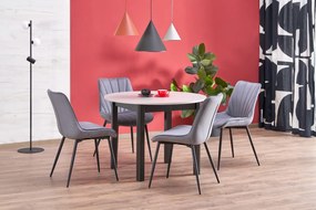 Stół okrągły rozkładany płyta kaszmir/czarny 102-142/102/76 cm RINGO