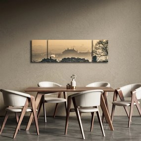 Obraz - Miasto pod mgłą (170x50 cm)