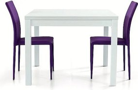 Stół z białego drewna jesionowego, rozkładany 90x90 cm - 180x90 cm - POSITANO