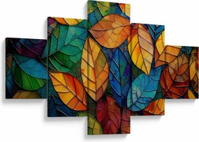 Obraz - Mozaika z liści (125x70 cm)