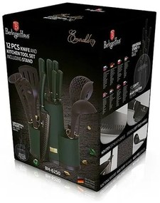 Berlinger Haus 12-częściowy zestaw akcesoriów kuchennych w stojaku Emerald Collection