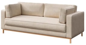 Beżowa aksamitna sofa 222 cm Celerio – Ame Yens