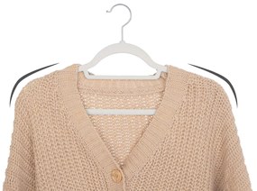 Wieszak na ubrania z białym welurem, 50 szt