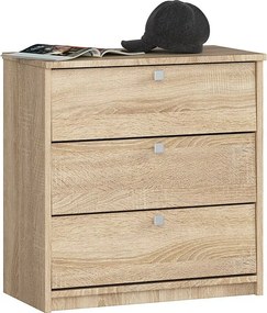 Szafka na buty AKORD MINI Dąb Sonoma 60 cm 3 drzwi kolor Dąb Sonoma mat 3 półki 60x31x62 cm