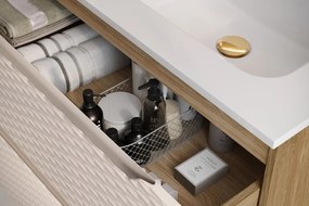 Szafka pod umywalkę OCEAN BEIGE 82-70-2S 70cm dąb olejowany/beżowa COMAD