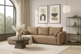 DALLAS – narożnik rozkładany lewy  255x165 cm, Raven 30 beżowa