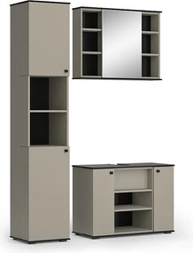 Zestaw mebli łazienkowych szary 80x37x59 joli