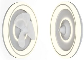 Biała lampa sufitowa LED ze zdalnym sterowaniem/z wentylatorem Alan – SULION
