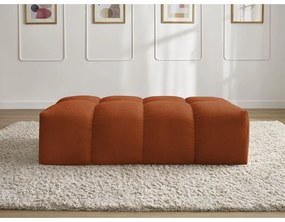 Ceglasty podnóżek z materiału bouclé Everest – Bobochic Paris