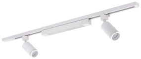 LED oprawa punktowa w systemie szynowym TRACER 2xGU10/10W/230V + LED/20W 1 m biała