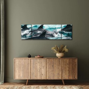 Obraz - Delfiny w oceanie (170x50 cm)