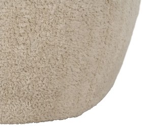 Beżowy puf z materiału bouclé – Ixia