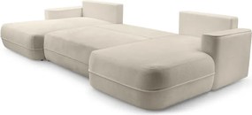 Narożnik FUEGO XL wolnostojący układ U z funkcją spania w tkaninie Bubble 03 DomoHome