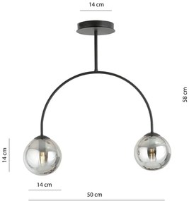 Nowoczesna metalowa lampa sufitowa - D114 Bezi