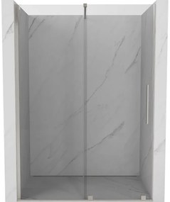Mexen Velar drzwi prysznicowe rozsuwane 140 cm, transparent, nikiel szczotkowany - 871-140-000-01-97