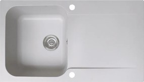 Lisse zlewozmywak dwustronny 1 komora 1 ociekacz z żywicy w kolorze szarym - Essebagno