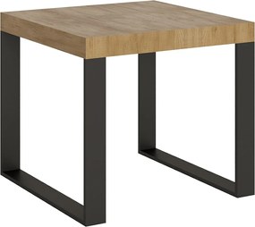 Stół rozkładany 90/246x90 cm Tecno dąb naturalny nogi antracytowe