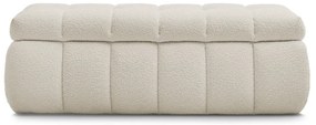 Beżowa ławka z materiału bouclé Mont Blanc – Bobochic Paris