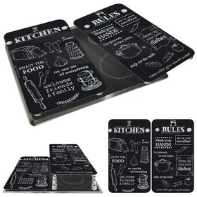 Płyty ochronne na kuchenkę ze szkła hartowanego zestaw 2 szt. 52x30 cm Kitchen Rules – Maximex