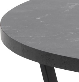 Designerski stolik kawowy w imitacji marmuru Amble czarny