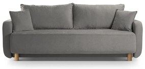 Szara rozkładana sofa ze schowkiem 231 cm Elen – Micadoni