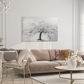 Obraz z ręcznie malowanymi elementami 70x100 cm White Tree – Styler