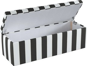 Skrzynia tapicerowana kolor czarny tkanina wzorzysta
