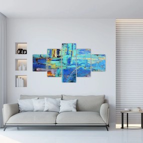 Obraz - Abstrakcyjny obraz olejny (125x70 cm)