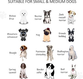 PawHut Barierka zabezpieczająca dla psów, składana, z drewna sosnowego, 432 x 36 x 70 cm, Kawa