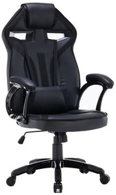 Fotel Czarny Nowoczesny Gamingowy R7-B17