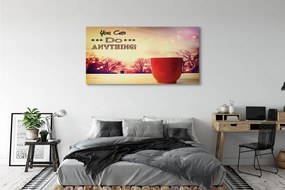 Obraz na płótnie Jesienny Napis na Kubku