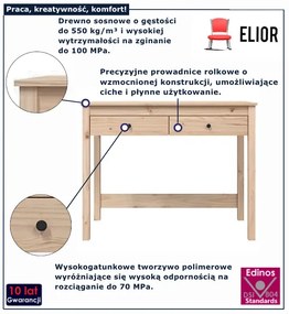 Klasyczne biurko proste z szufladami C0-C01