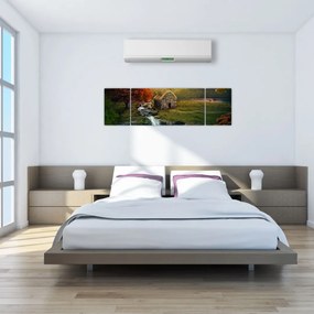 Obraz domku w bajkowym krajobrazie (170x50 cm)