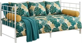 Białe metalowe łóżko rozkładane 90x200 cm E2-R72