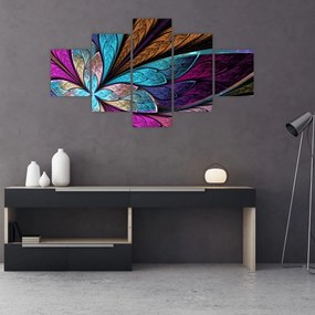 Obraz - Abstrakcja, kwiat (125x70 cm)