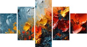 Obraz - Abstrakcyjny obraz kwiatów III. (125x70 cm)