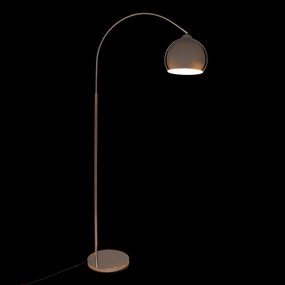 Lampa podłogowa łukowa FLORIS, metalowa, srebrna, 177 cm