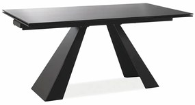 Stół rozkładany SALVADORE 120(180)x80 czarny mat SIGNAL
