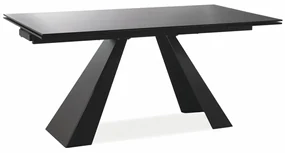 Stół rozkładany SALVADORE 120(180)x80 czarny mat SIGNAL