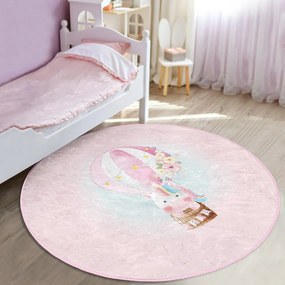 Różowy dywan dziecięcy ø 80 cm Comfort – Mila Home