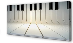 Duży obraz na płótnie Rytm Czarno-Białych Klawiszy