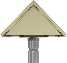 Mexen Flat-T M13 wpust podłogowy trójkątny 20 x 20 cm, złoty - 1510320