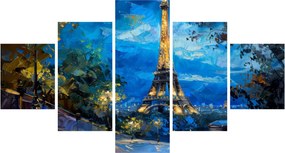 Obraz - Obraz olejny przedstawiający wieżę Eiffla (125x70 cm)