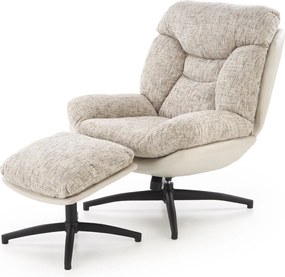 Obrotowy fotel z podnóżkiem i funkcją kołyski Kronos Halmar