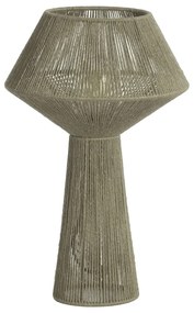 Jasnozielona lampa stołowa z kloszem z juty (wysokość 47 cm) Fugia – Light & Living