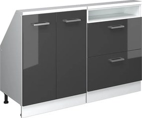 Szafka kuchenna na dach skośny antracyt wysoki połysk 120x46x81.6 r-line