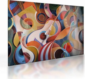 Obraz na szkle - Muzyczny abstrakt (70x50 cm)