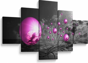 Obraz różowych kul (125x70 cm)