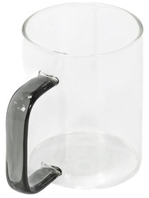 Szklany kubek z barwionym uszkiem, 200 ml