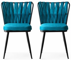 Zestaw krzeseł do jadalni Kusakli Blue, 2 szt.